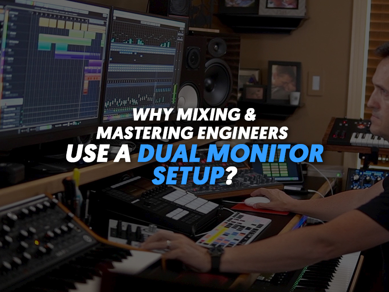 mixing mastering engineers use a dual moniters set up